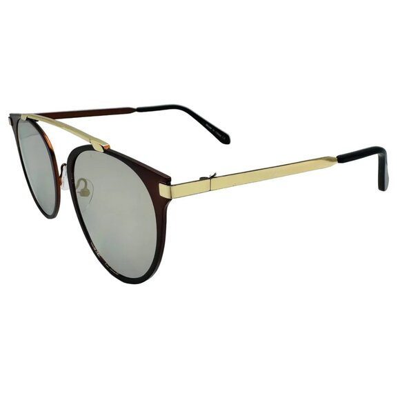 7039 | Gold Mirror Circle Sunglasses - Picture 2 of 5